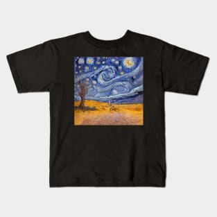 Starry Night Style Kids T-Shirt